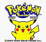 Pokemon Thunder Yellow Title Screen